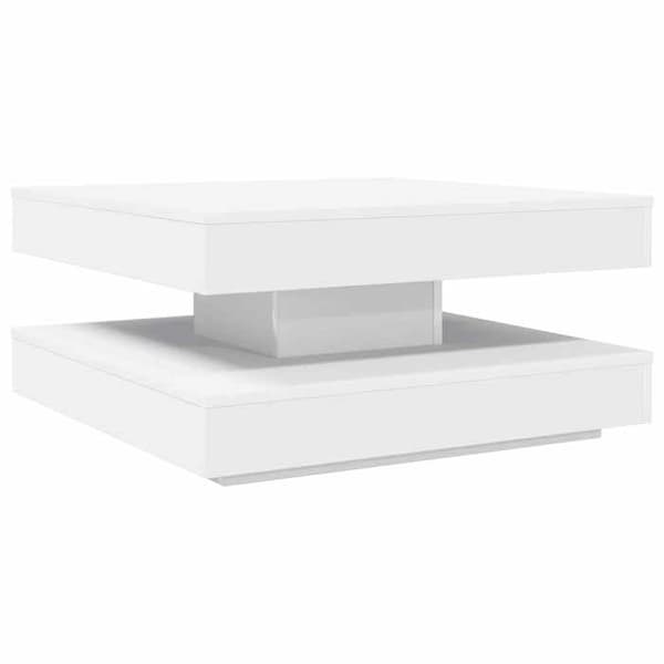 Bord - EKSKLUSIV HUS - 360° roterende - Hvid - 70x70x34,5 cm - Underlagring Vit
