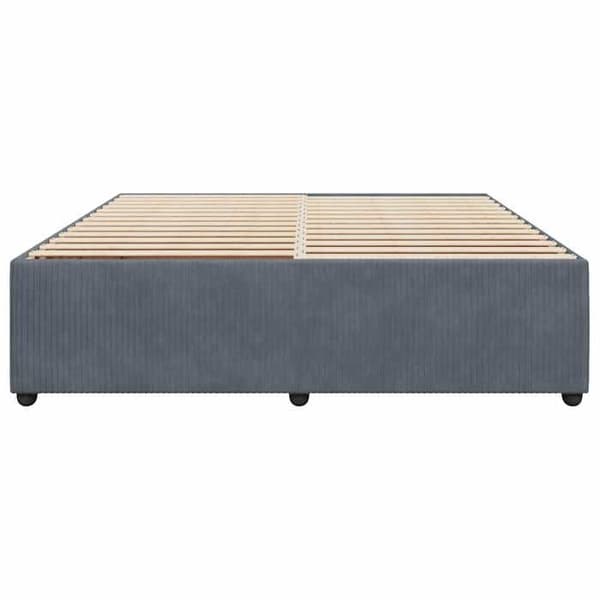 Maison Exclusive - Sängram utan madrass mörkgrå 180x200 cm sammet