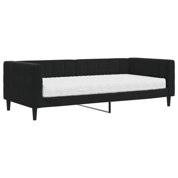 Maison Exclusive - Dagbädd med svart madrass 90x200 cm sammet