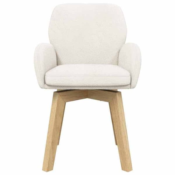 Maison Exclusive - Drejbare spisebordsstole 4 stk Bouclé Creme