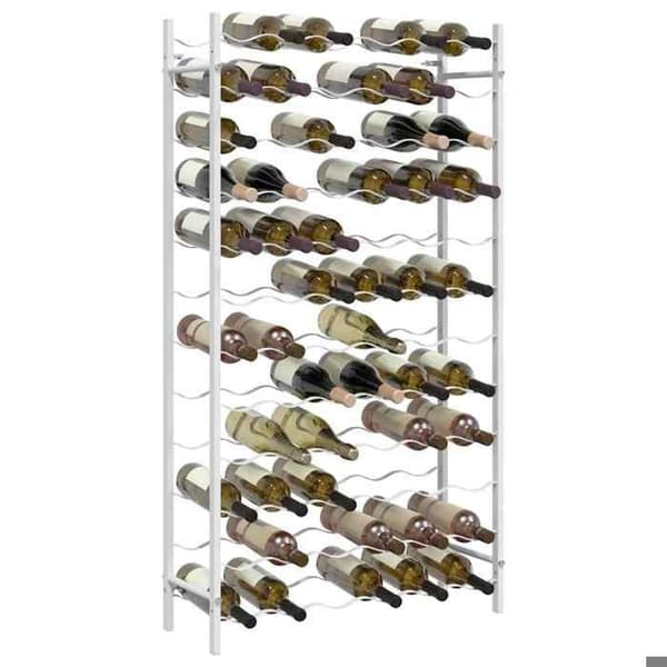 Maison Exclusive - Flaskeholder til 72 flasker Hvid Metal Vit