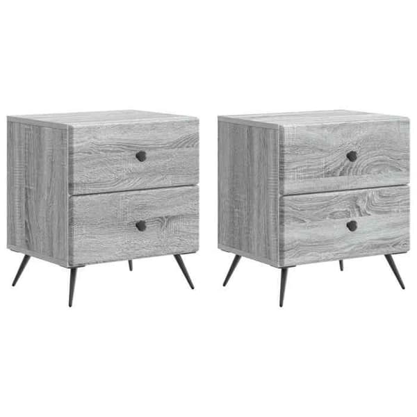 Natteskab - EKSKLUSIV HUS - 2 dele - Sonoma grå - 43 x 34,5 x 47,5 cm - Kompakt Sonoma grå