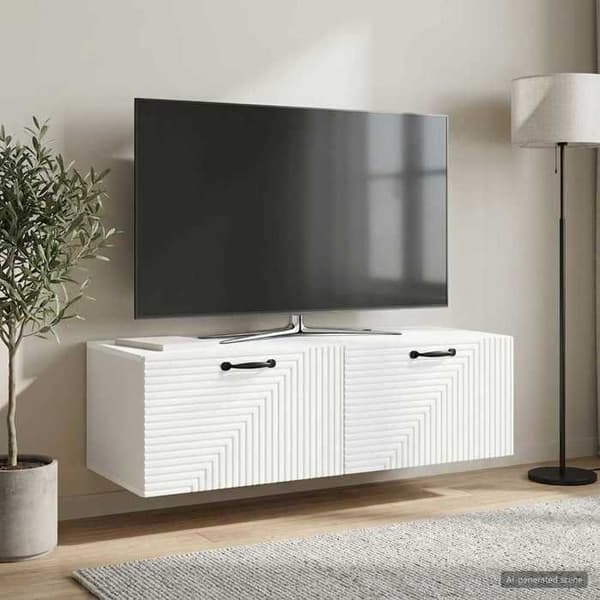 Maison Exclusive - Väggmonterad TV-möbel Vit 98 x 41 x 30 cm Ingenjörsträ