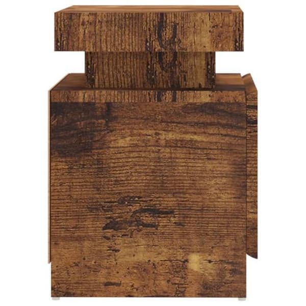 Maison Exclusive - Natskab med røgfyret egetræ 45x35x52 cm Ingeniørtræ
