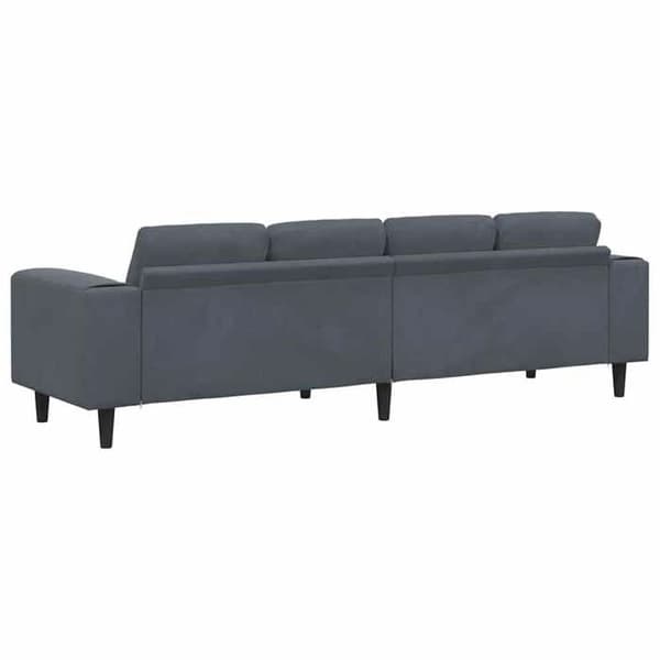 Soffa - MAISON EXCLUSIVE - Maison Exclusive - Mörkgrå - 250 x 77 x 76 cm - Polyesteröverdrag Mörkgrå