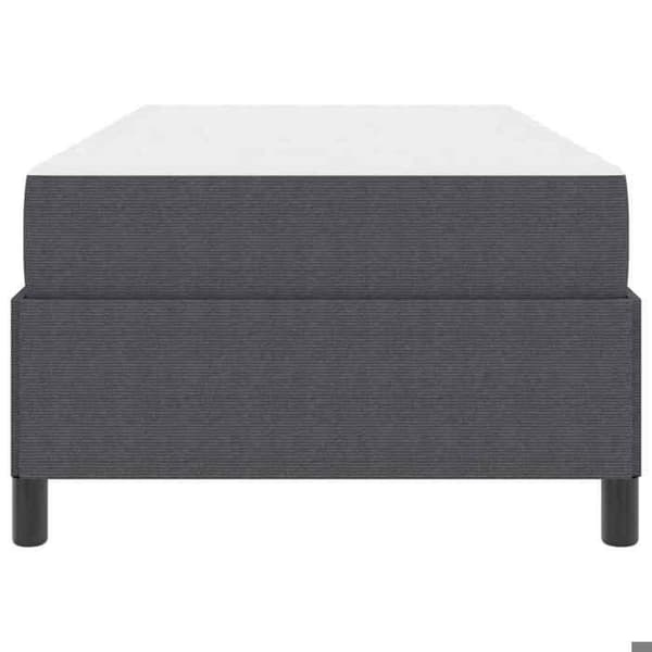 Maison Exclusive - Sängram med madrass Mörkgrå 90 x 190 cm tyg