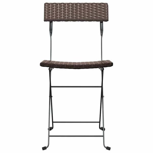 Maison Exclusive - Fällbara stolar 4 stycken i polyrotin brun och stål