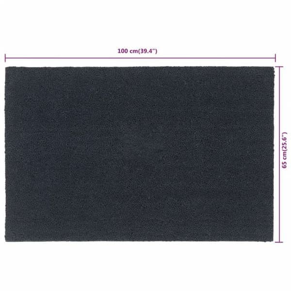 Dørmåtte - Eksklusivt Hus - 65x100 cm - Kokosfiber - Mørkegrå Mörkgrå