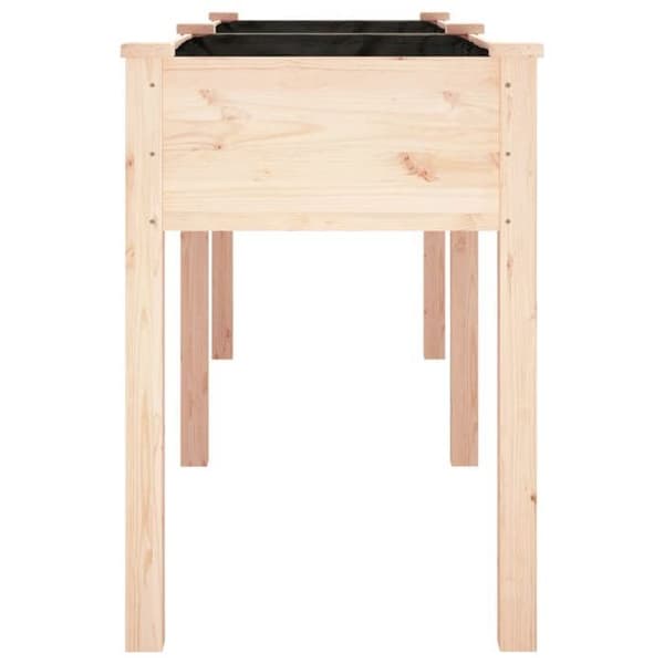 Maison Exclusive - Blomlåda med foder 203x53x76 cm massiv granträ