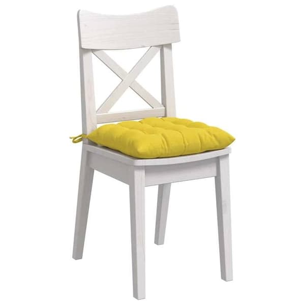 Sædehynder - EKSKLUSIV HUS - Sæt af 4 - 40 x 40 x 6 cm - Lys gul - Polyesterfyld Ljus gul