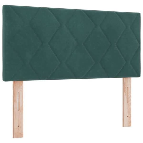 Maison Exclusive - Boxspring säng med mörkgrön madrass 90 x 200 cm Sammet