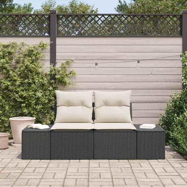 Maison Exclusive - Have sofa med sort pude 184 x 62 x 69 cm polyrotin