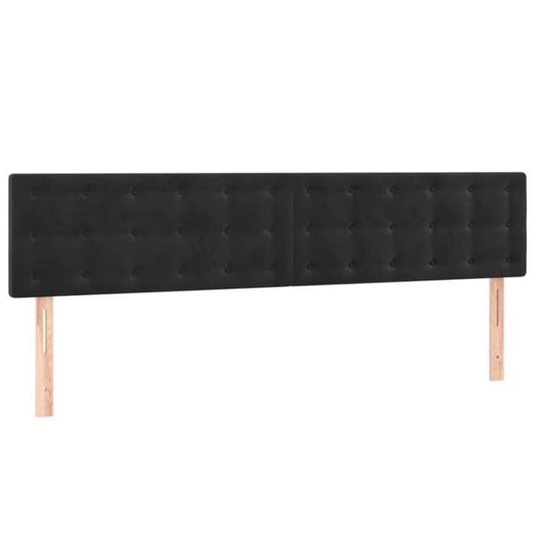 Maison Exclusive - LED-päätymustalla 200x5x78/88 cm sametti svart