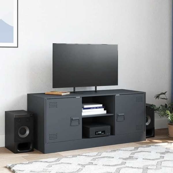 Maison Exclusive - TV-möbel antracit 99x39x44 cm stål