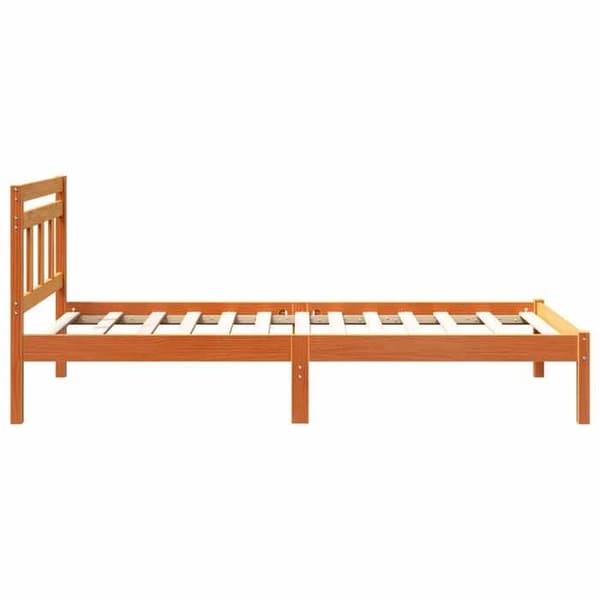 Maison Exclusive - Sängram Brun 80 x 200 cm Massivt trä