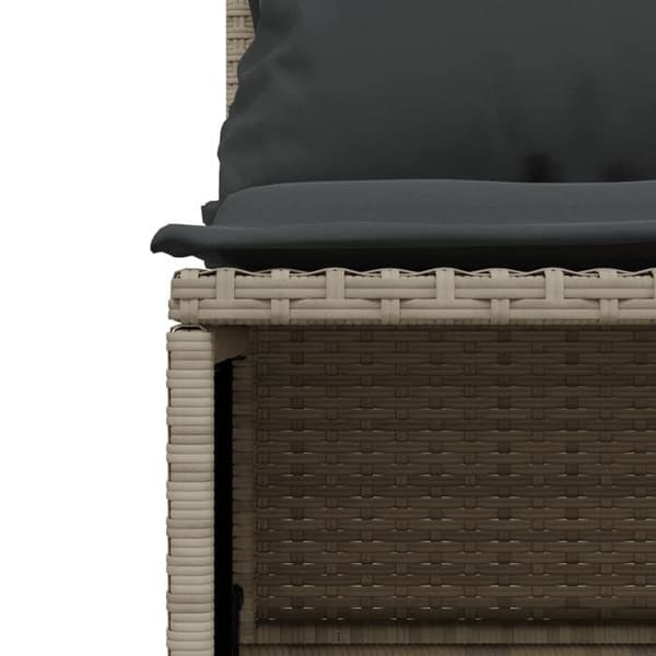 Maison Exclusive - Trädgårdsmöbler 4 delar med ljusgrå kuddar i flätad resin