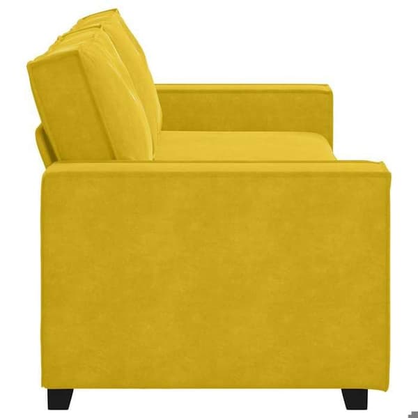 Maison Exclusive - Keltainen 3-paikkainen sohva 220x78x84 cm Sametti