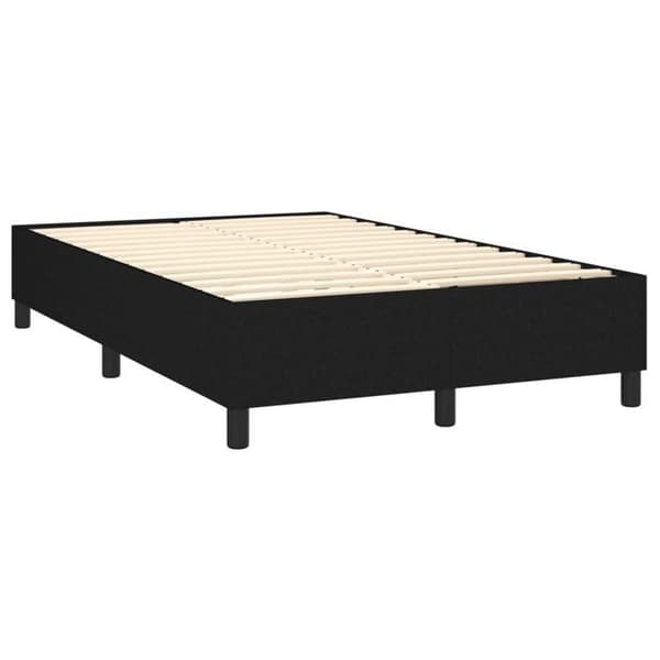 Maison Exclusive - Seng med lameller og madras Sort 120x200 cm Stof