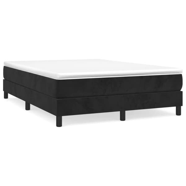 Maison Exclusive - Musta lattiapuu sänky 140x190 cm sametti svart