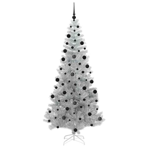 Maison Exclusive - Hopeinen joulukuusi 210 cm PET