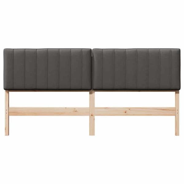 Hovedgærde - EKSKLUSIV HUS - Rektangulær 180 cm - Polstret - Massiv fyr - Brun og mørkegrå Brun och mörkgrå
