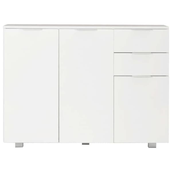Maison Exclusive - Buffé Vit glänsande 107x35x80,5 cm Strålande vit