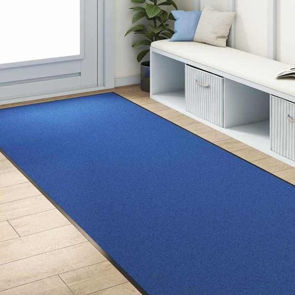 Maison Exclusive - Indgangsmåtte Blå og Sort 120 x 250 cm 100% Polyamid