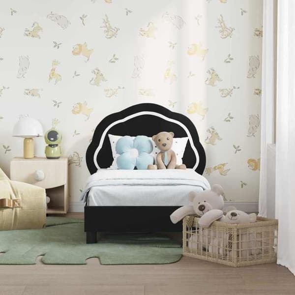 Børneseng - MAISON EXCLUSIVE - Maison Exclusive - Sort - 70 x 140 cm - Integreret hovedgærde Svart