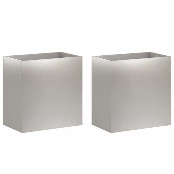 Maison Exclusive - Trädgårdskrukor 2 st Silver 50 x 30 x 40 cm