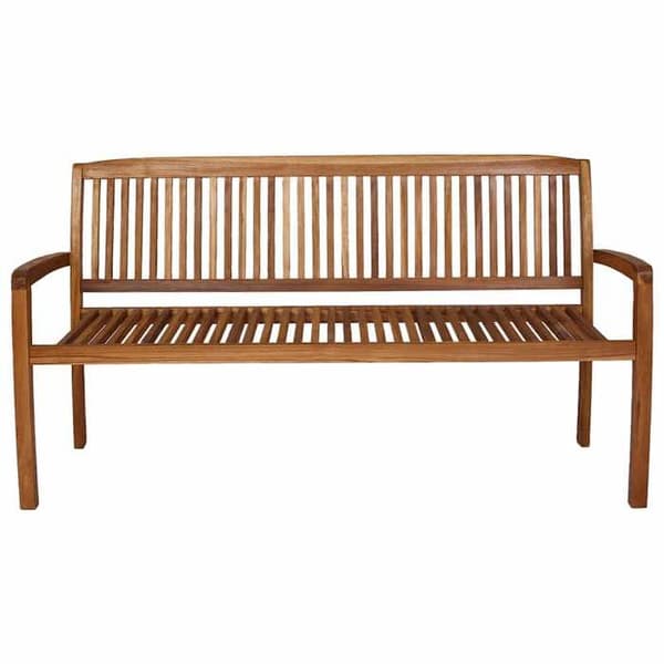 Maison Exclusive - Stapelbar trädgårdsbänk 3 platser 159 cm i solid teakträ
