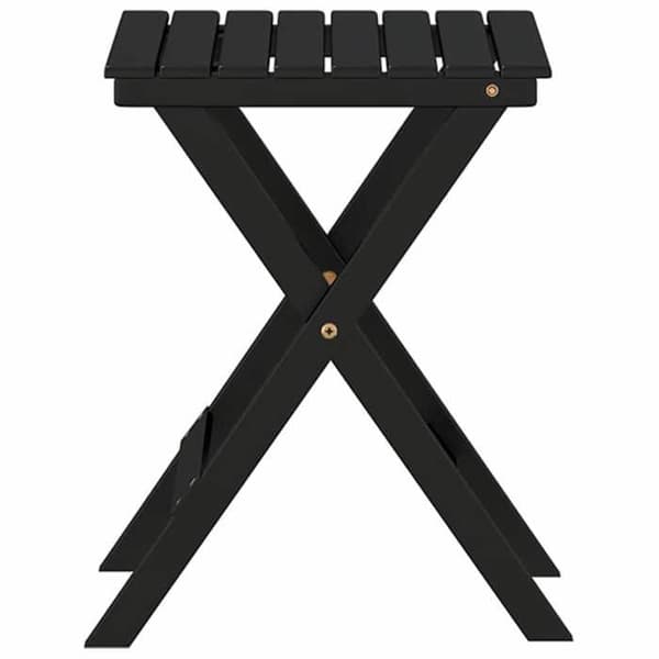 Maison Exclusive - Sammenklappeligt sidebord i sort massiv poppeltræ Svart