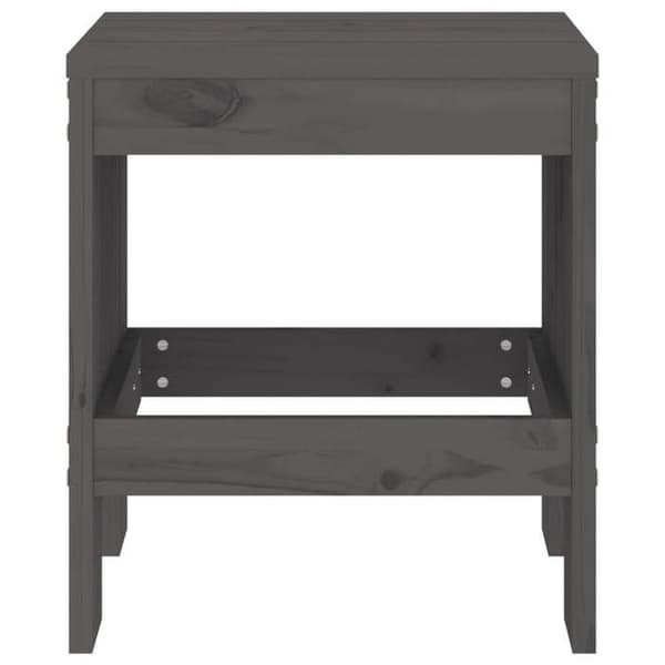 Maison Exclusive - Trädgårdsstolar set om 2 grå 40x36x45 cm massiv furu grå