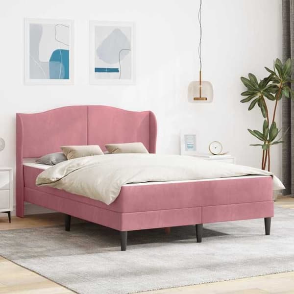 Maison Exclusive - Sänkykehys ruusupäällysteellä 160 x 200 cm Sametti Ros
