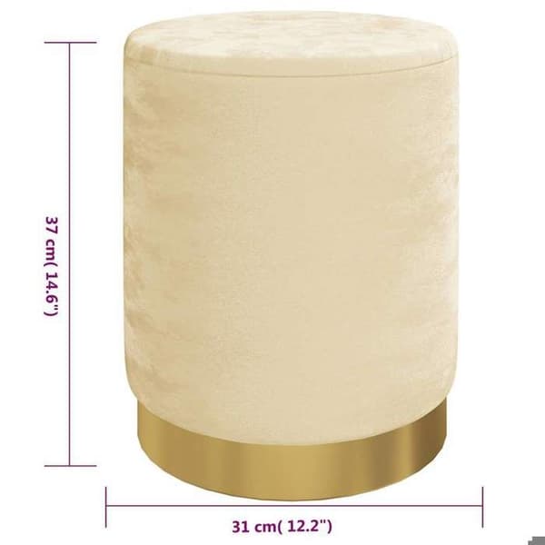 Maison Exclusive - Pyöreä säilyty stool Aprikoosi Sametti 31 x 37 cm Aprikos