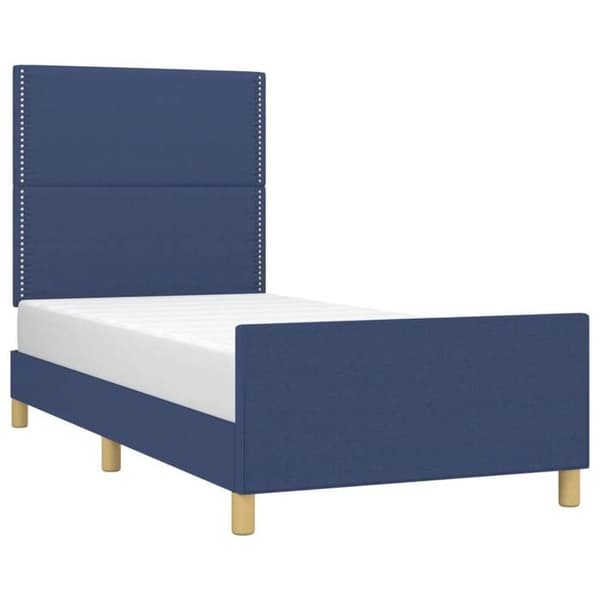 Maison Exclusive - Sengestel uden madras blå 100x200 cm stof