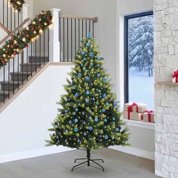 Maison Exclusive - Konstgjord julgran i flexibel silikon 300 LEDs Grön