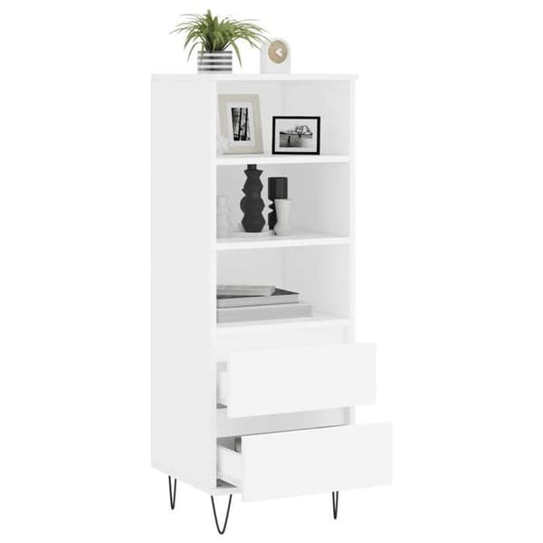 Maison Exclusive - Buffé hög Vit 40x36x110 cm Ingenjörsträ