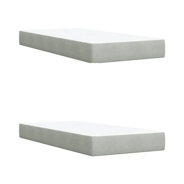 Maison Exclusive - Sängbotten och madrass Grå ljus 200x200cm Sammet