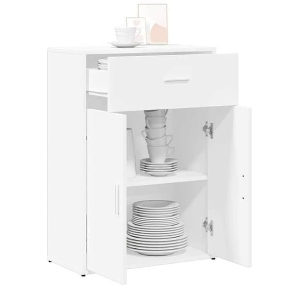 Maison Exclusive - Hvidt buffet 60x30x84 cm ingeniørtræ