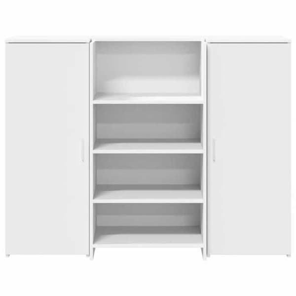Maison Exclusive - Vit receptionsbord 135x50x103,5 cm ingenjörsträ