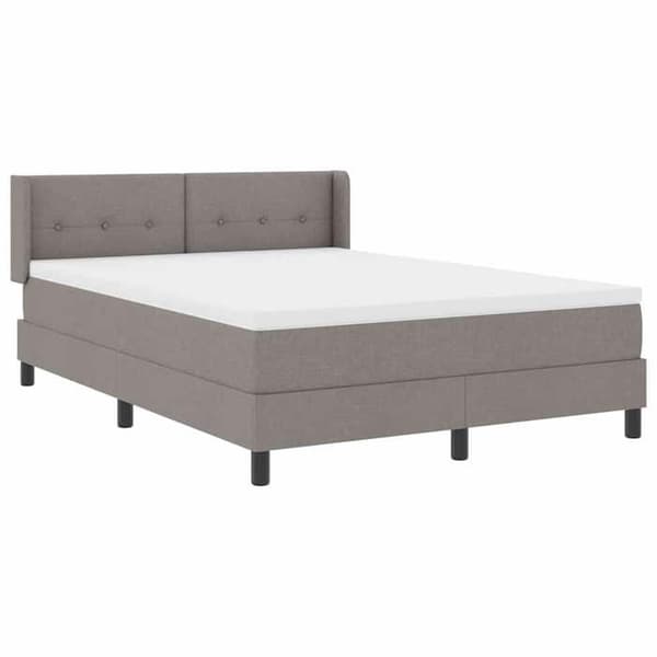 Sengestel med madras - EKSKLUSIV HUS - Boxspring seng - Taupe - 200 x 140 cm - Justerbar hovedgærde Mol