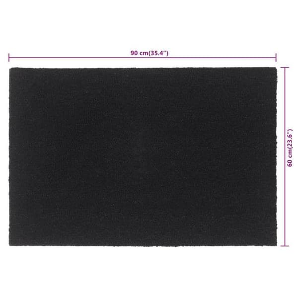Maison Exclusive - Sort dørmåtte 60x90 cm tuftet kokosfiber svart