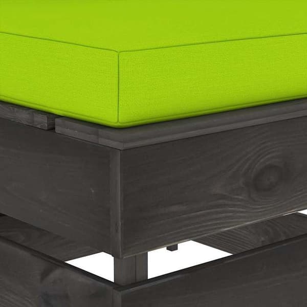 Maison Exclusive - Central sektionell soffa med kuddar, trä impregnerat i grått
