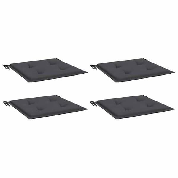 Maison Exclusive - Trädgårdsstolskuddar set om 4 antracit 40x40x3 cm