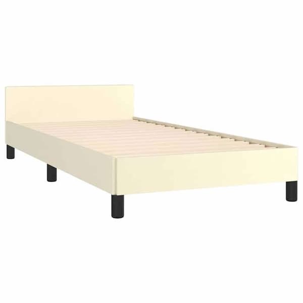 Maison Exclusive - Sengestel uden madras creme 90x200 cm kunstlæder Grädde