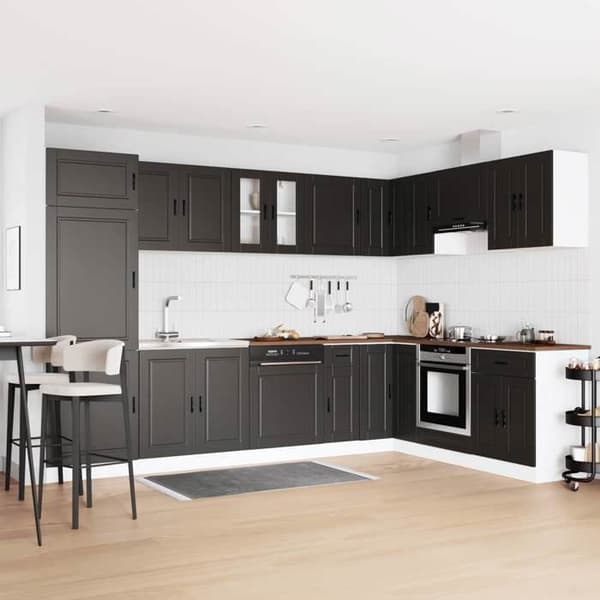 Maison Exclusive - Porto 2-delt underskabs møbel Sort 80 x 46 x 81,5 cm Svart