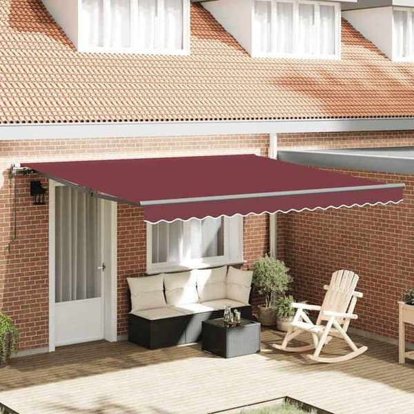 Maison Exclusive - Automatisk indtrækbar markise bordeaux 400x300 cm