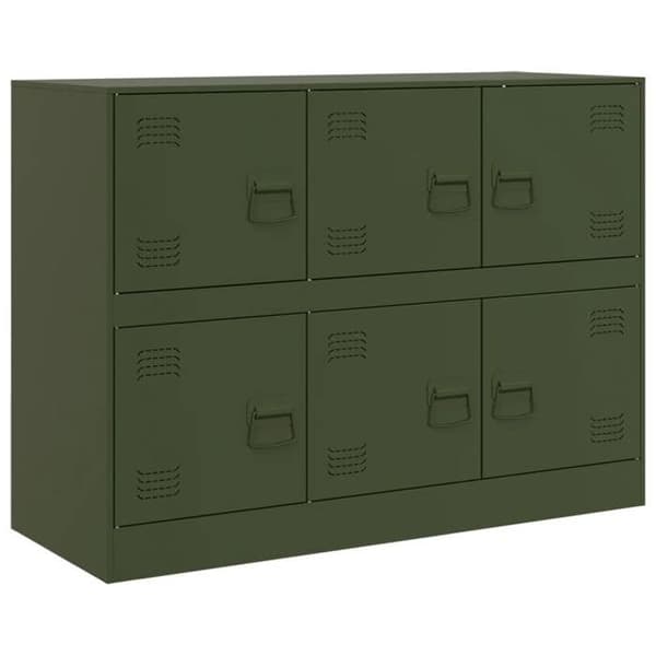 Maison Exclusive - Buffé grön oliv 99x39x73 cm stål