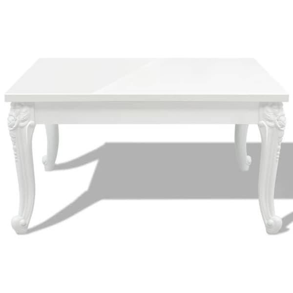 Maison Exclusive - Sofabord 80x80x42 cm Hvid blank Strålande vit