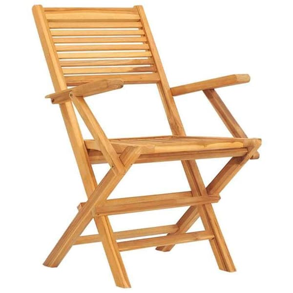 Maison Exclusive - Fällbara stolar, set om 8, 55 x 62 x 90 cm, i massivt teakträ